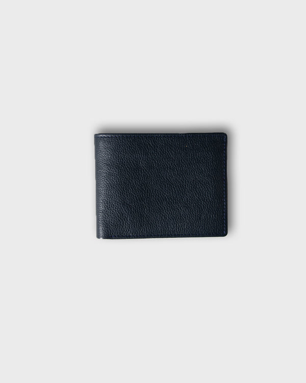 Mens Wallet - Navy Blue Grain