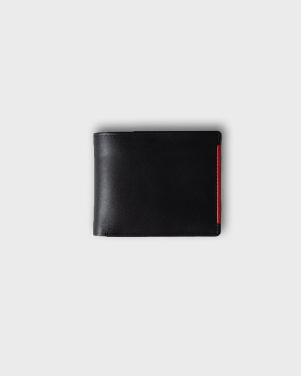 Mens Wallet - Red Piping