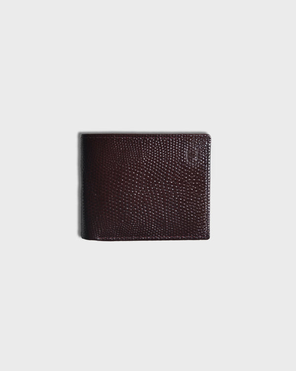Mens Wallet - Brown Croc Textured