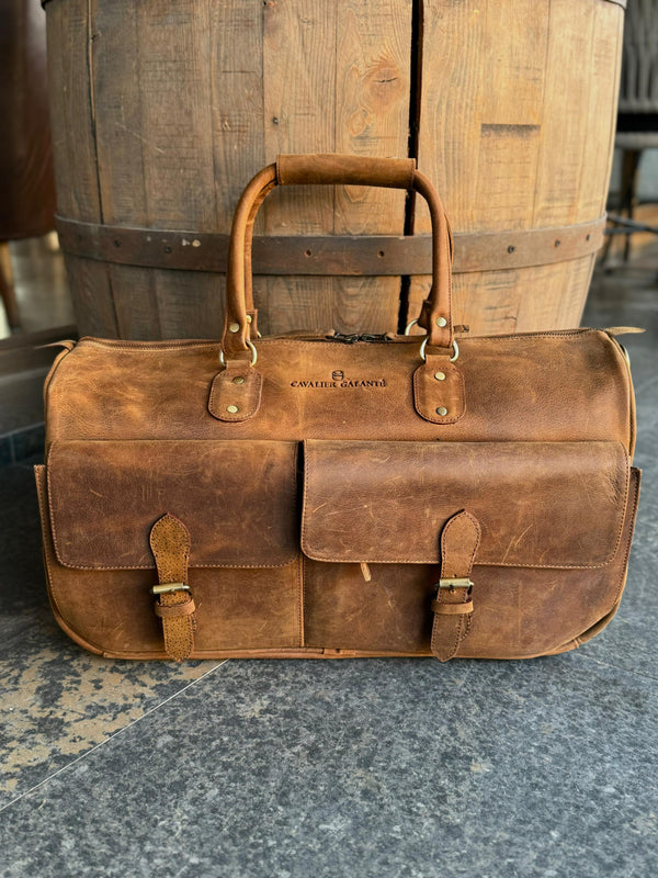 Comrade | Stylish & Spacious Travel Companion-Real Leather Weekender Bag