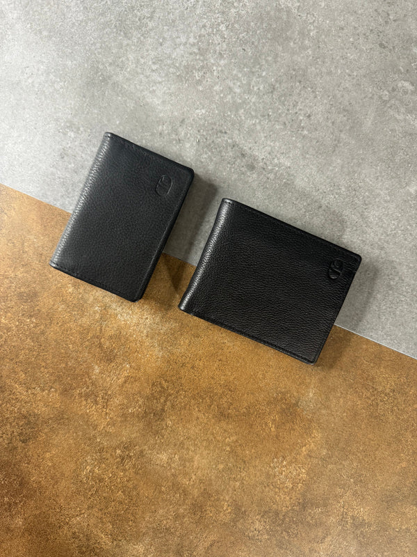 Black Eagle - Premium Black Leather Wallets for Men – Minimalist Bifold and Card Holder