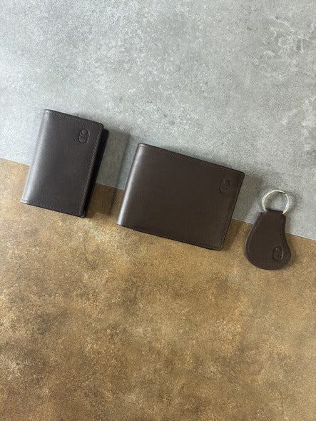 Urban Luxe™ Dark Brown Leather Wallet with Cardholder & Matching Keychain | Men’s Premium Gift Set