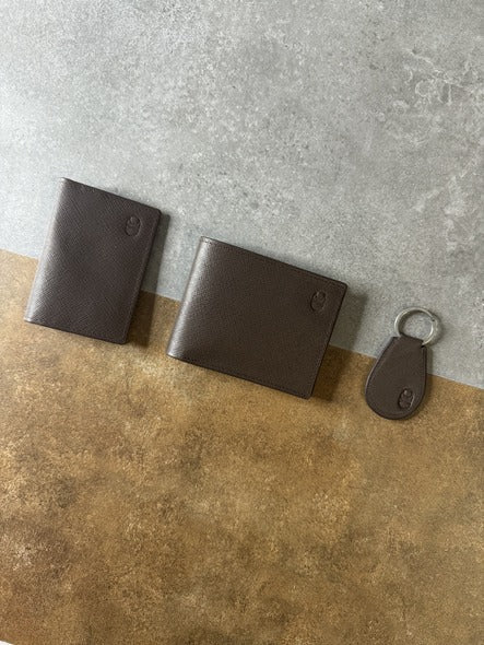 Modern Luxe™ Chocolate Brown Leather Wallet Set with Cardholder & Keychain